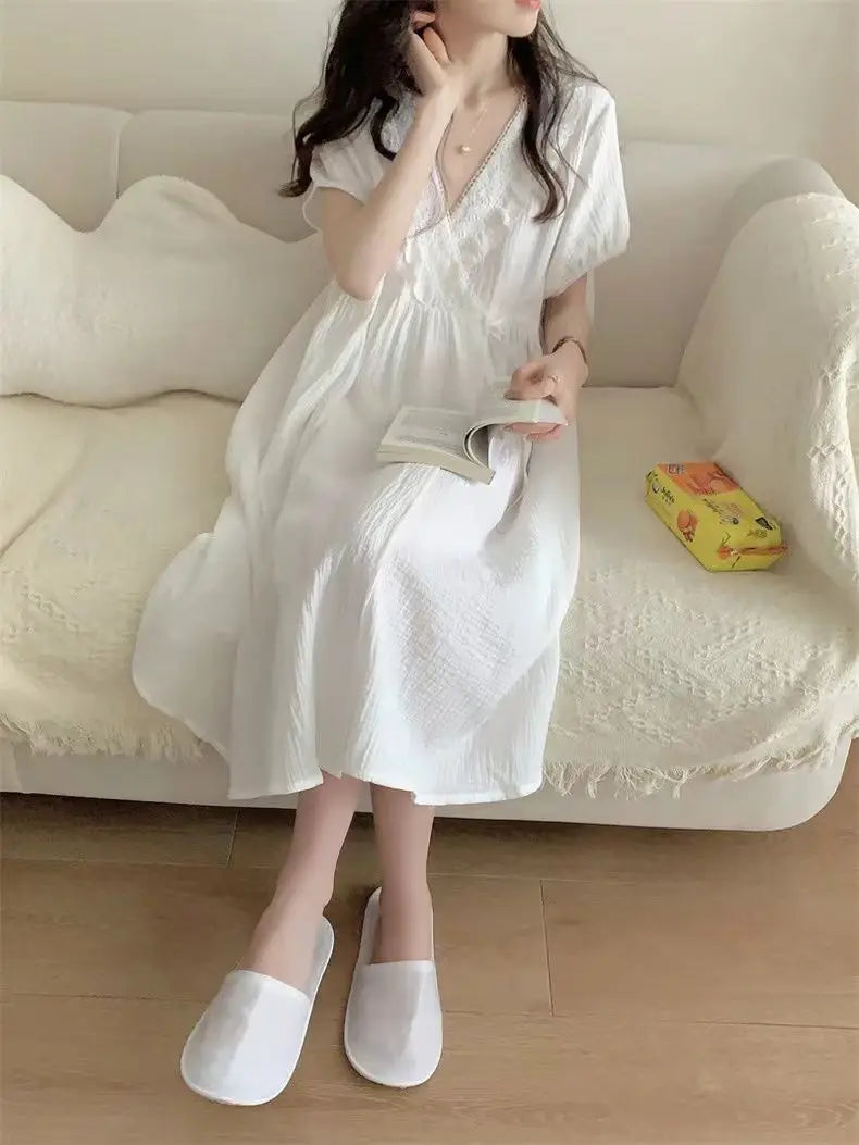 Ensemble Pyjama en Dentelle Col en V