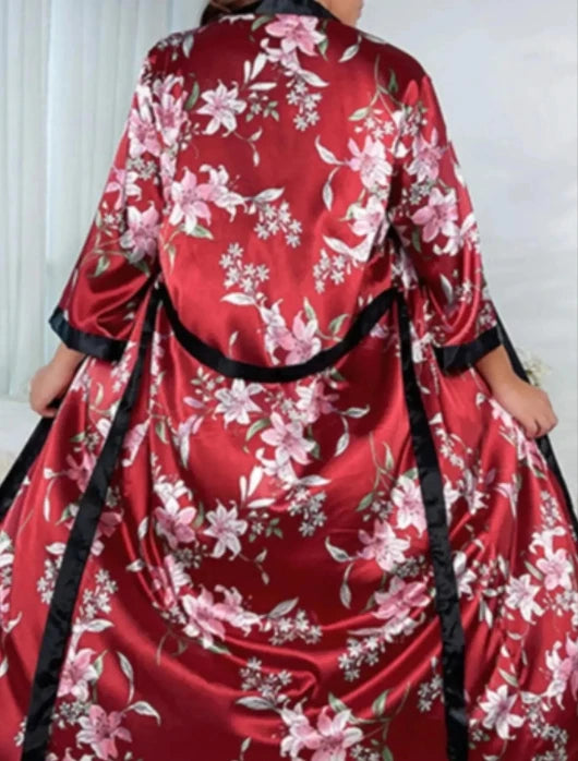 Ensemble Pyjama en Soie Grande Taille Sexy