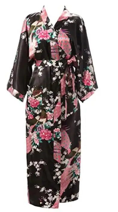 Kimono en Rayonne à Fleurs Grande Taille Sexy