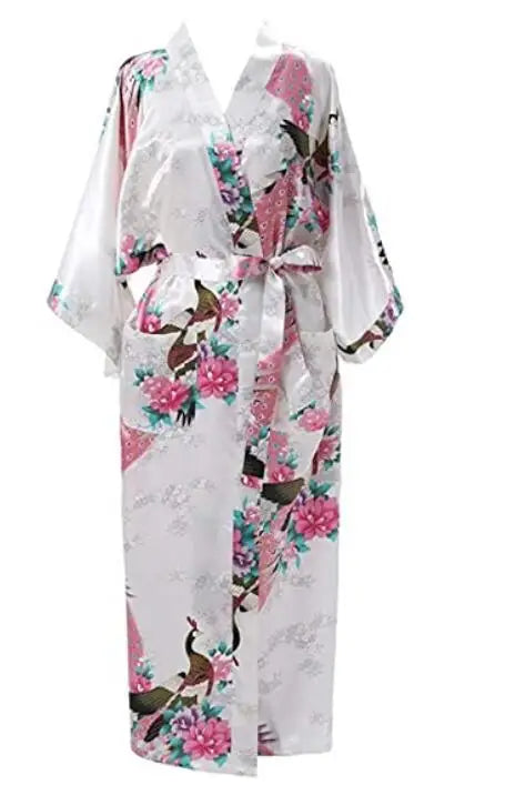 Kimono en Rayonne à Fleurs Grande Taille Sexy