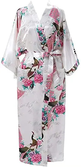 Kimono en Rayonne à Fleurs Grande Taille Sexy