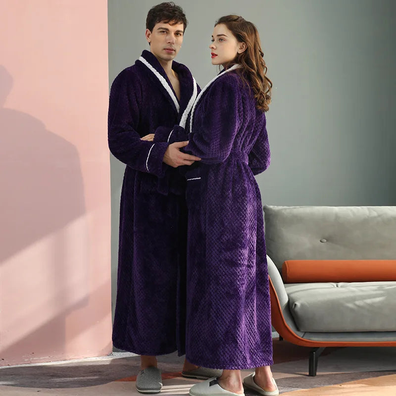 Peignoir en Flanelle Long Couple