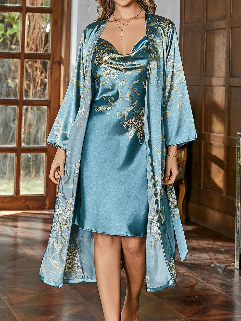 Ensemble Pyjama à Imprimé Floral