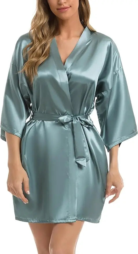 Peignoir en Satin de Mariée