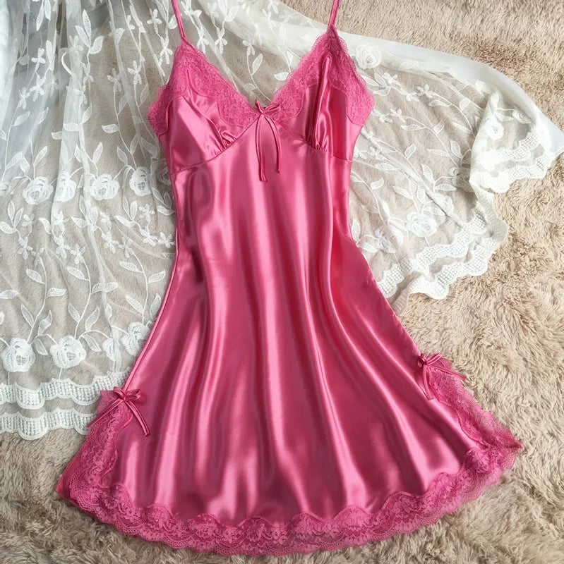 Ensemble Pyjama en Satin Col en V Sexy