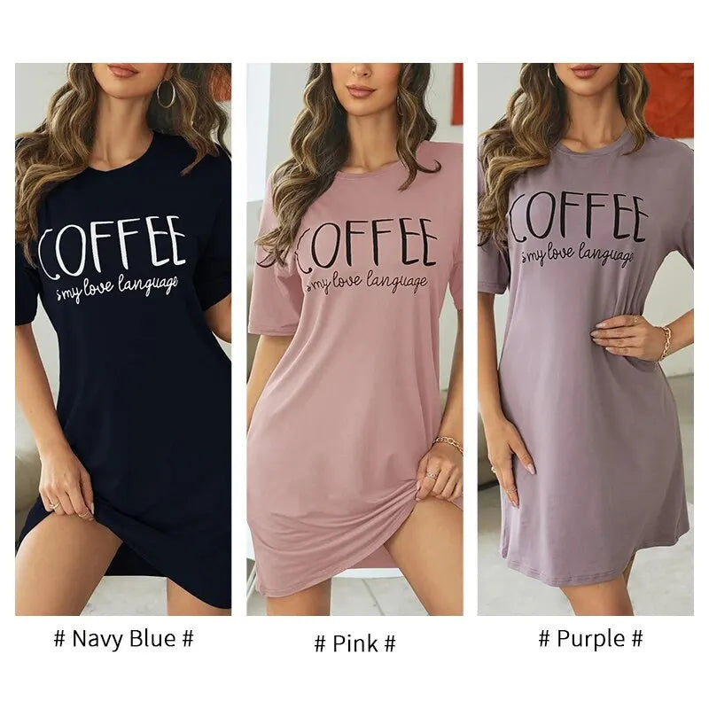 Chemise de Nuit en Soie Manches Courtes