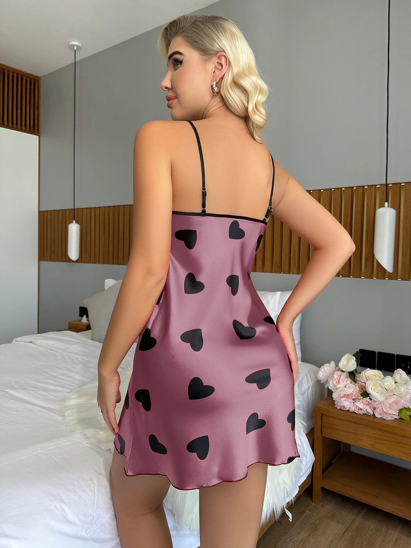 Ensemble Pyjama en Dentelle Dos Nu d'été Sexy #2