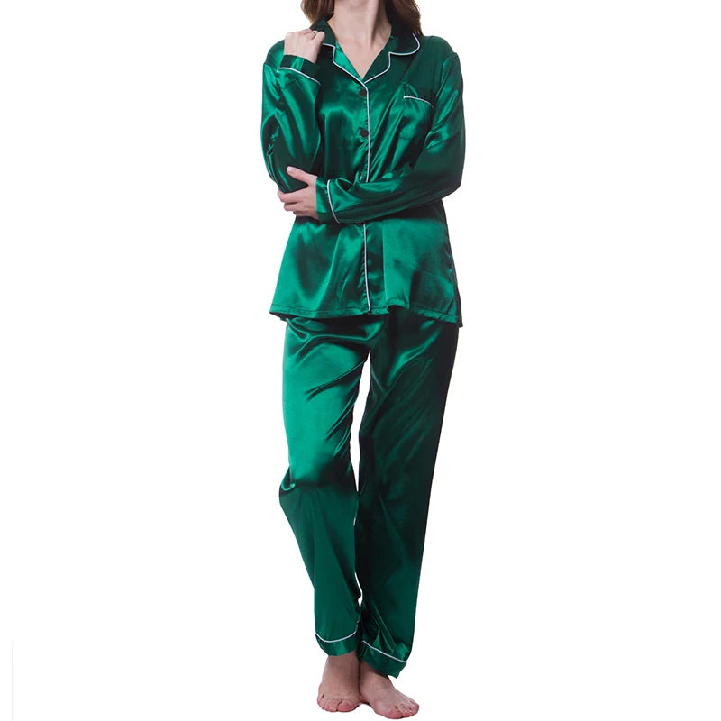 Ensemble Pyjama en Satin Manches Longues Automne/hiver #2
