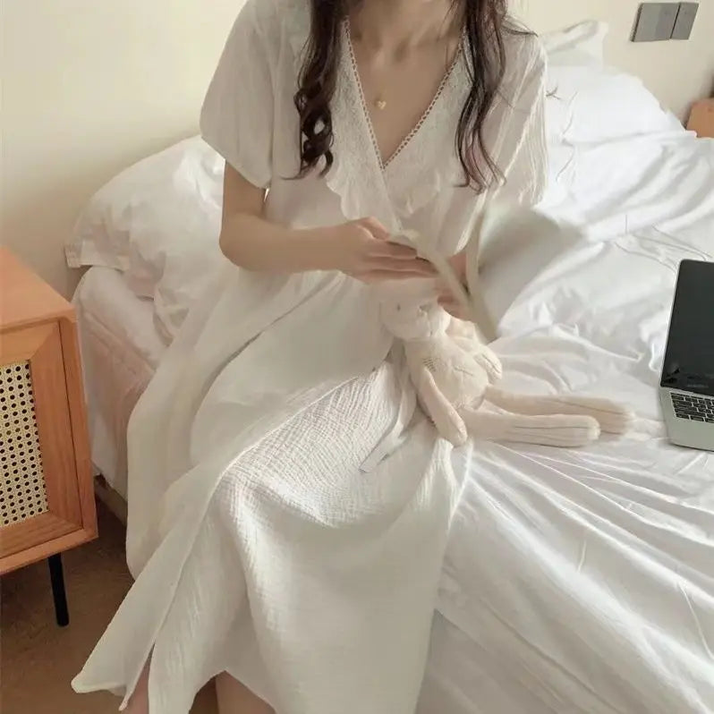 Ensemble Pyjama en Dentelle Col en V