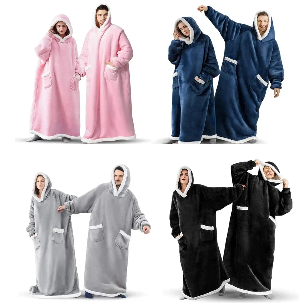 Ensemble Pyjama en Flanelle à Capuche