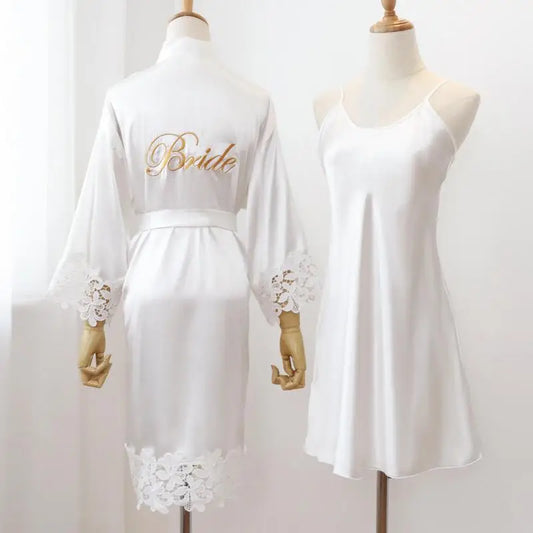 Peignoir en Dentelle de Mariée