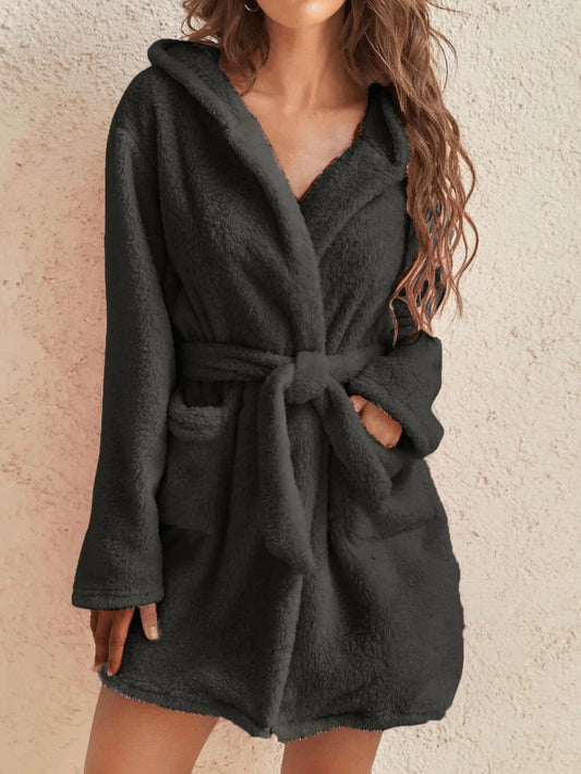Ensemble Pyjama en Polaire à Capuche d'hiver