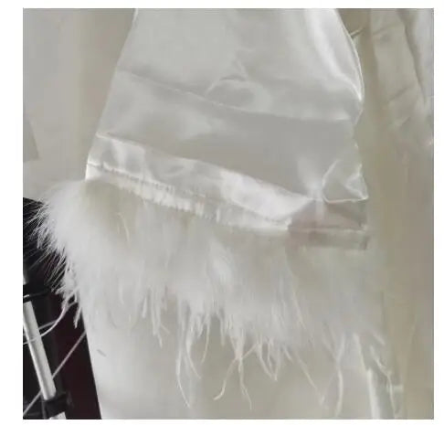 Peignoir en Satin Col en V