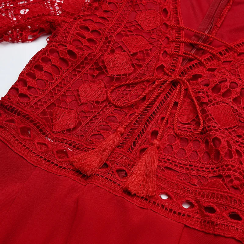 Robe Courte en Mousseline de Soie Noire Col en V d'été