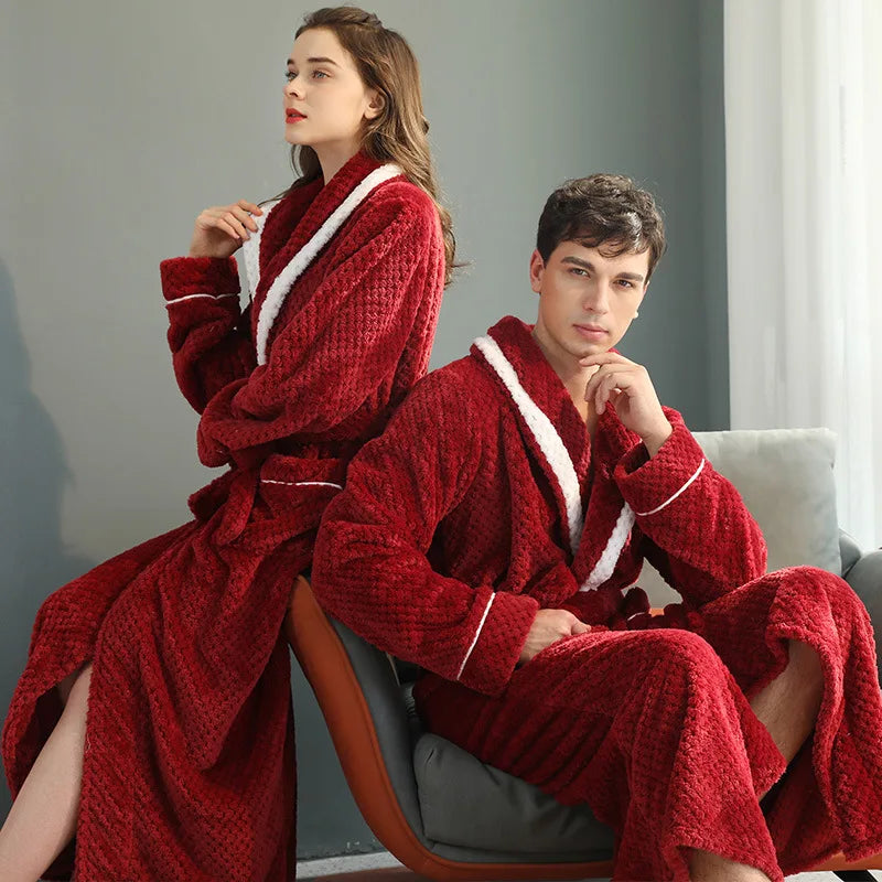 Peignoir en Flanelle Long Couple