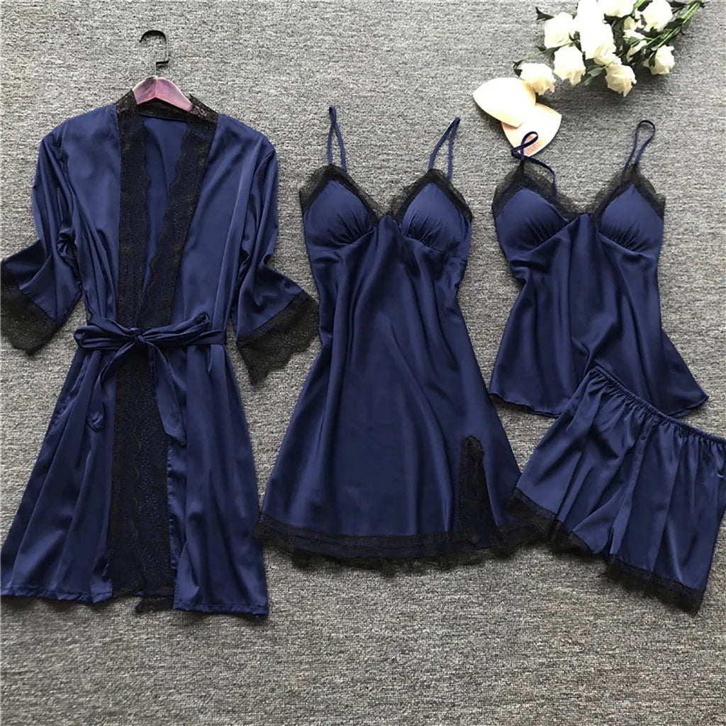 Ensemble Pyjama en Dentelle Col en V Sexy