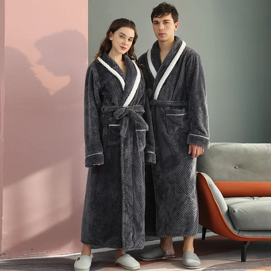 Peignoir en Flanelle Long Couple