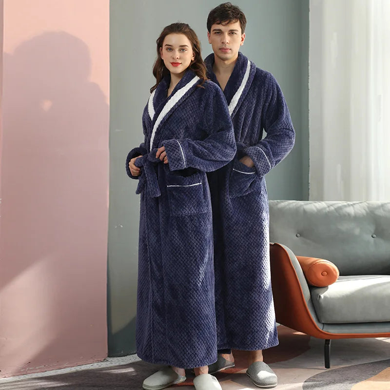 Peignoir en Flanelle Long Couple