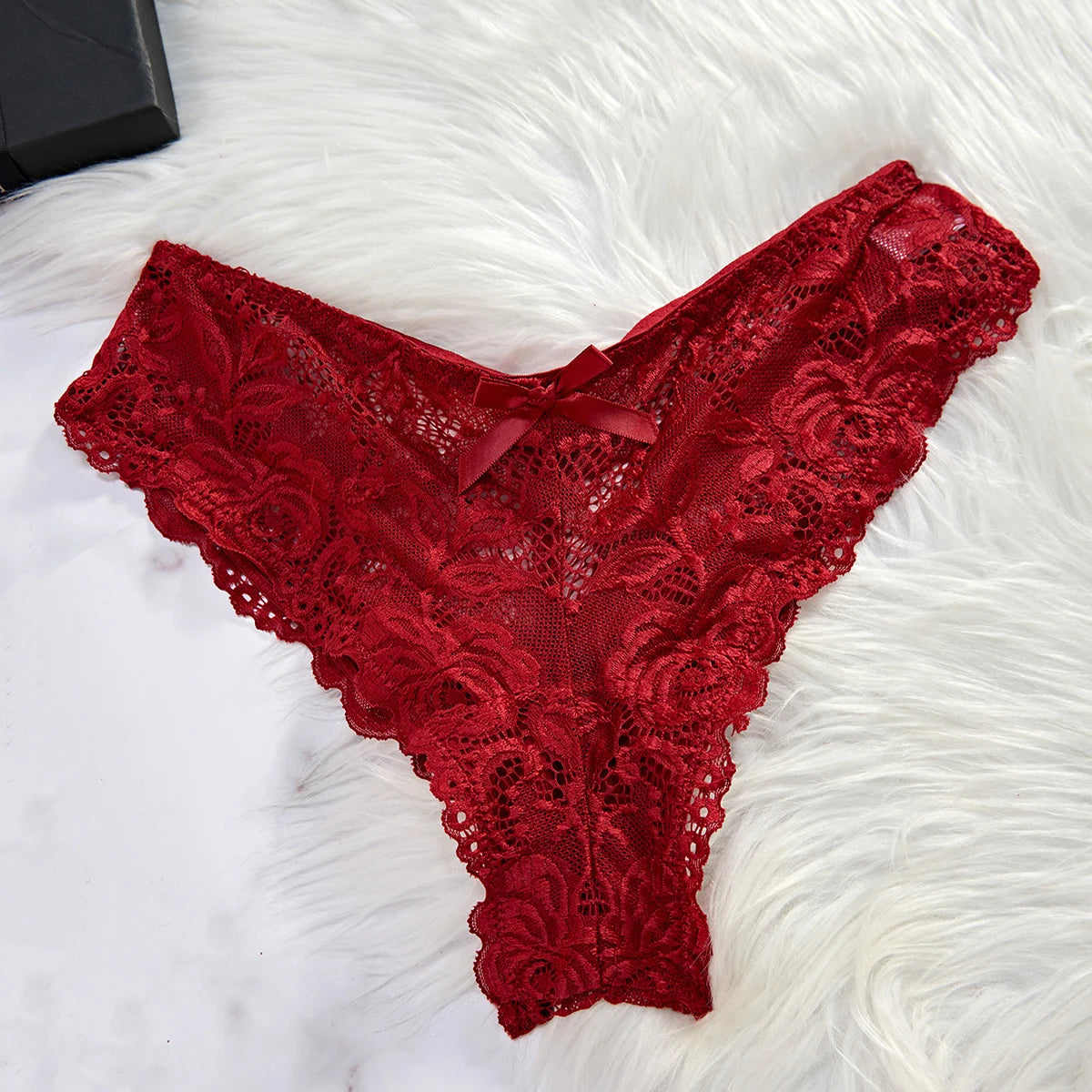Nuisette en Dentelle Rouge Transparent Sexy