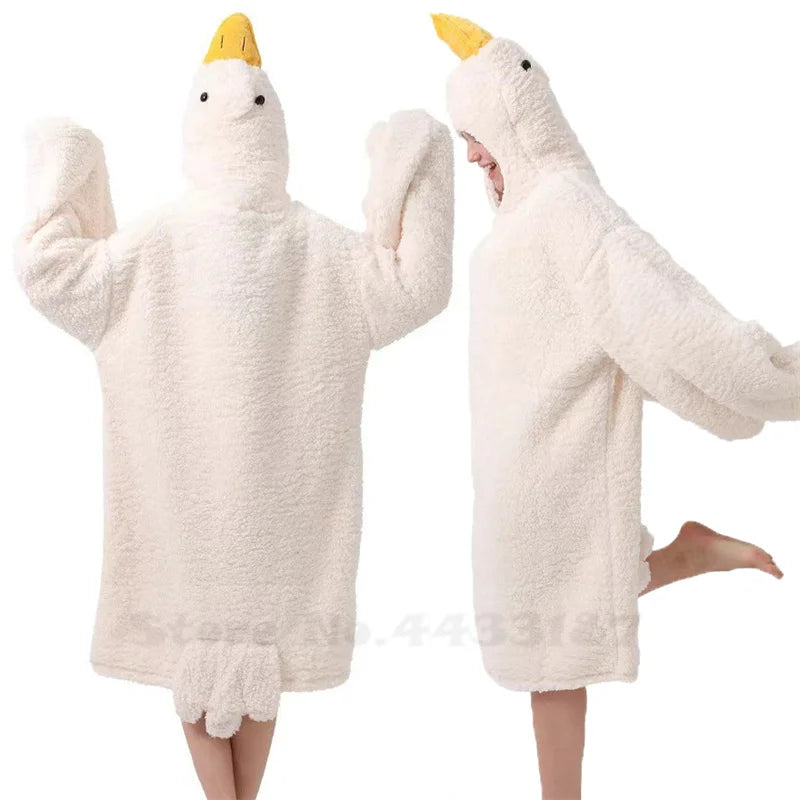 Chemise de Nuit à Capuche Couple