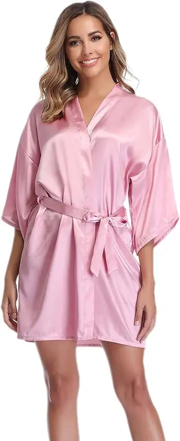 Peignoir en Satin de Mariée