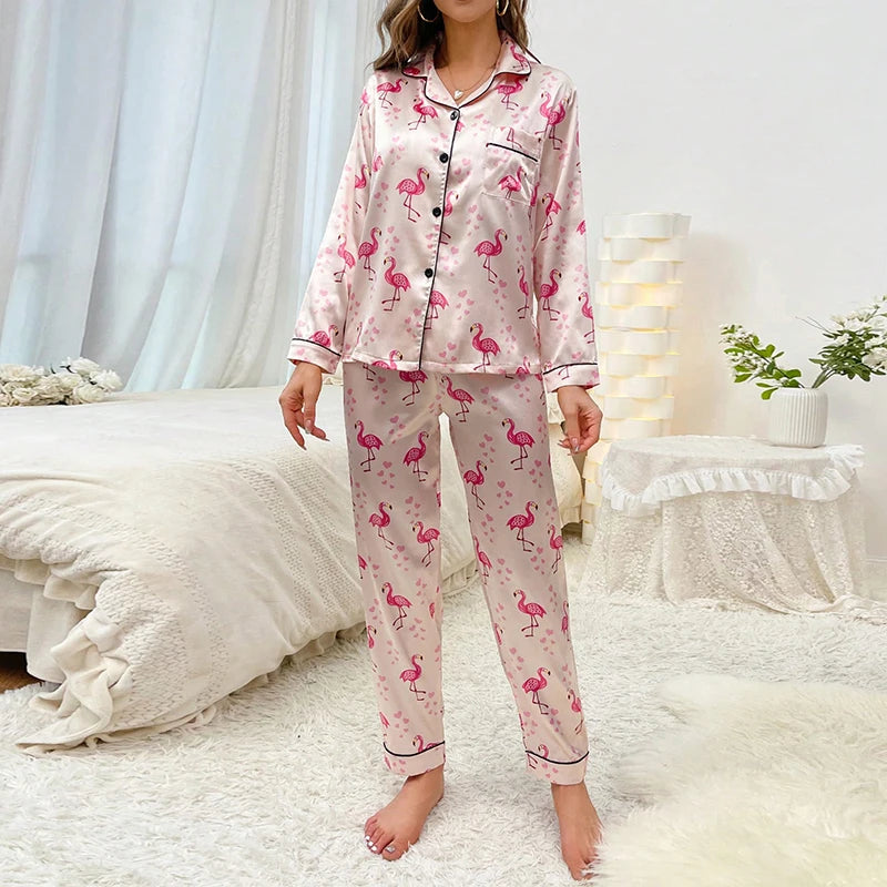 Ensemble Pyjama en Satin Automne/hiver