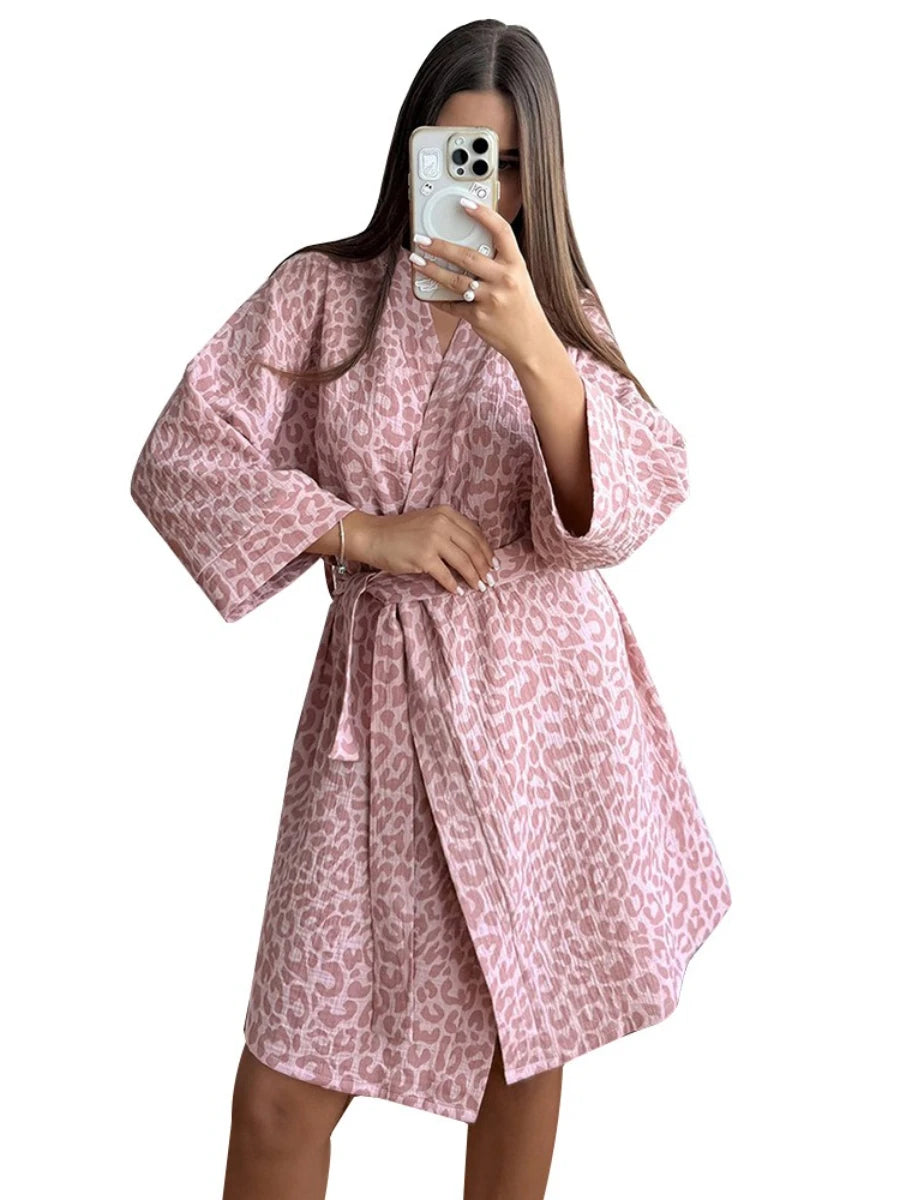 Ensemble Pyjama en Coton Léopard