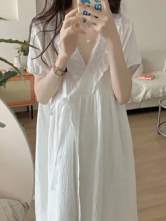 Ensemble Pyjama en Dentelle Col en V