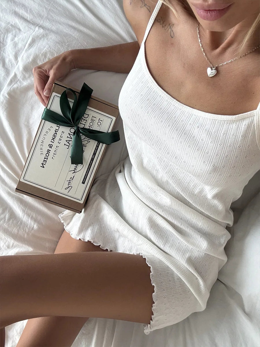 Chemise de Nuit Blanche d'été