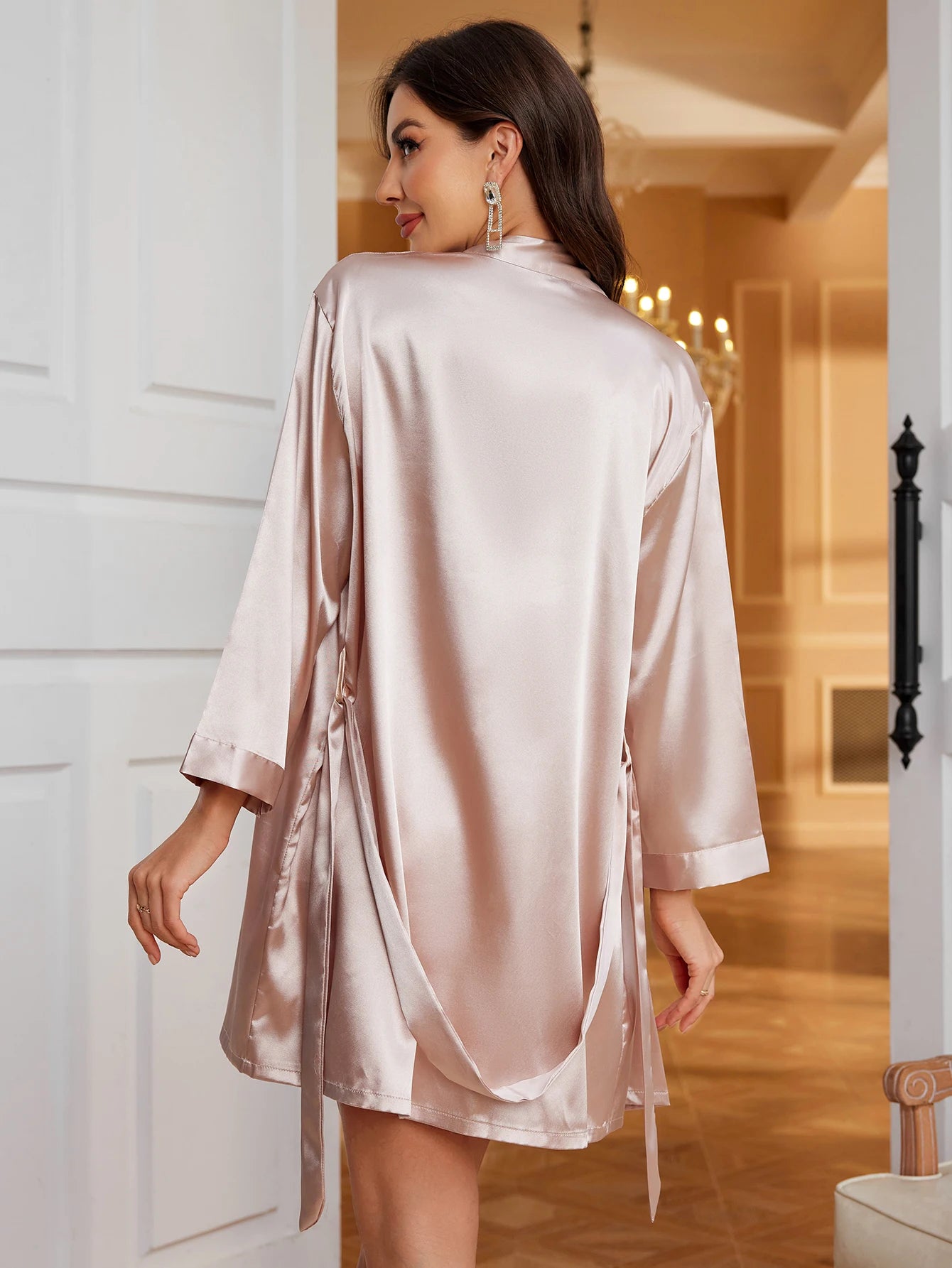 Ensemble Pyjama en Dentelle d'hiver Sexy