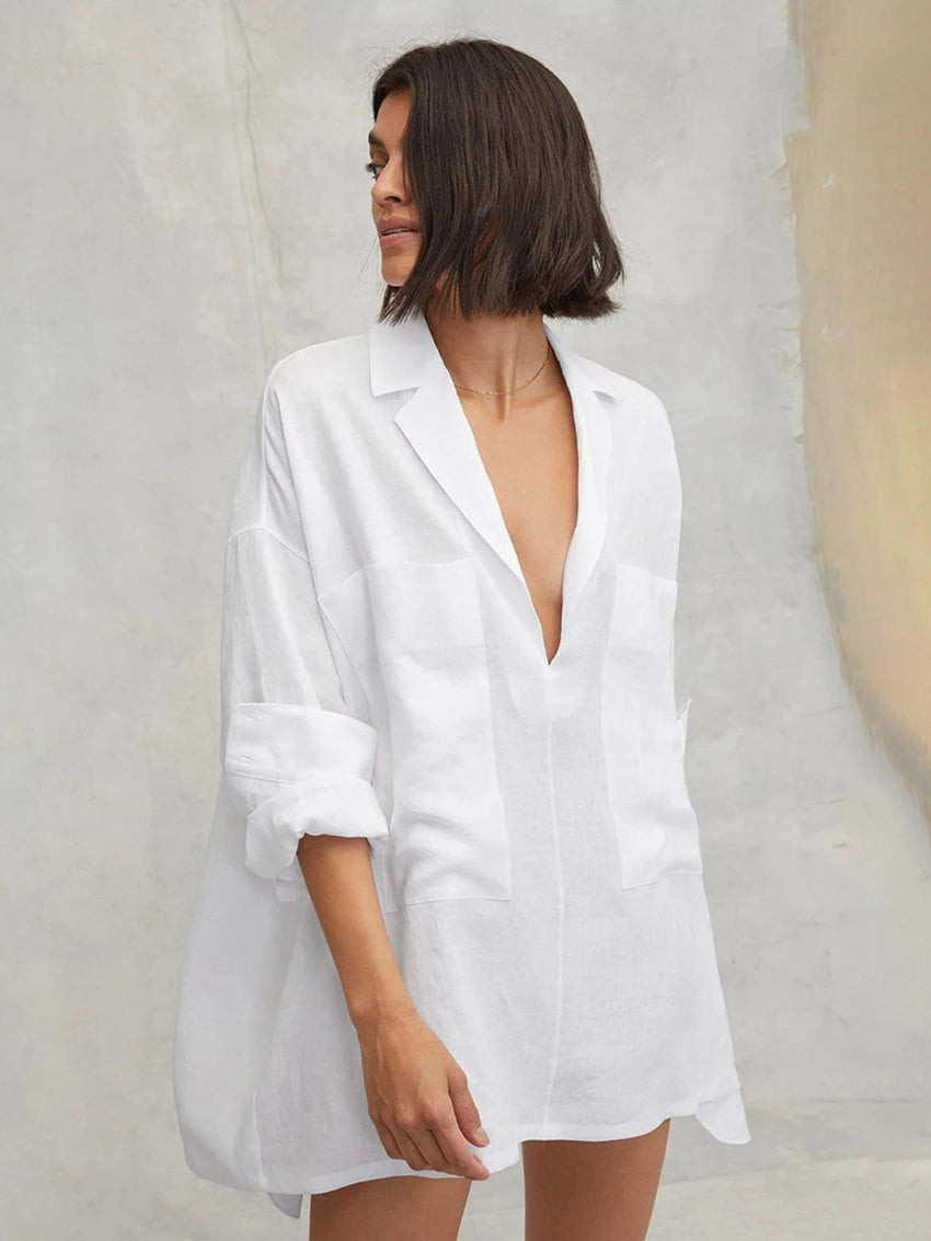 Ensemble Pyjama en Coton Manches Longues Sexy