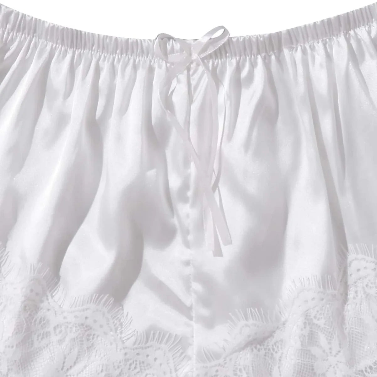 Ensemble Pyjama en Dentelle Long de Mariage