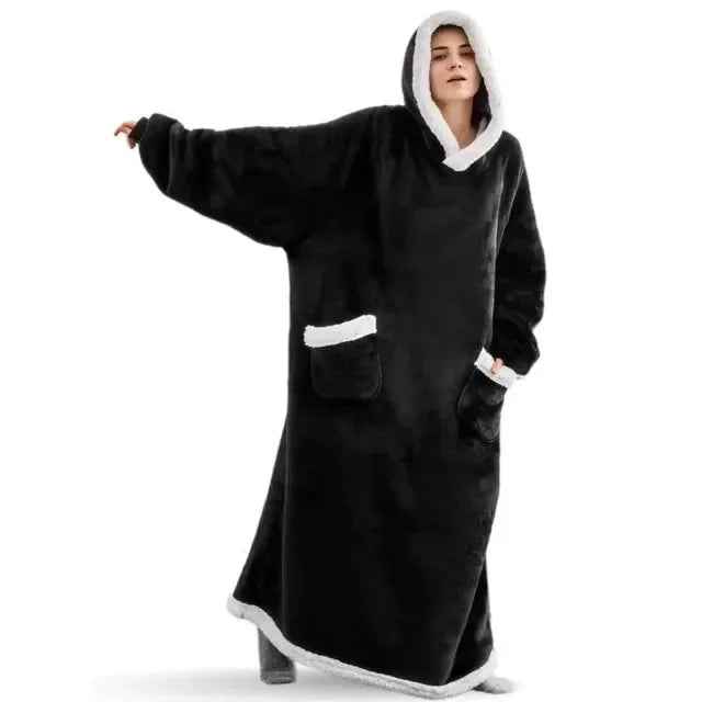 Ensemble Pyjama en Flanelle à Capuche