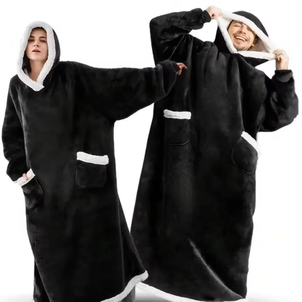 Ensemble Pyjama en Flanelle à Capuche