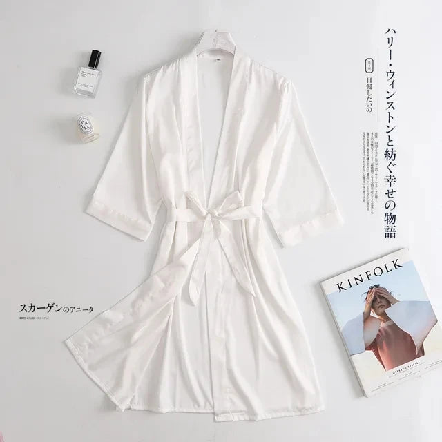 Peignoir en Satin de Soie de Mariée #2