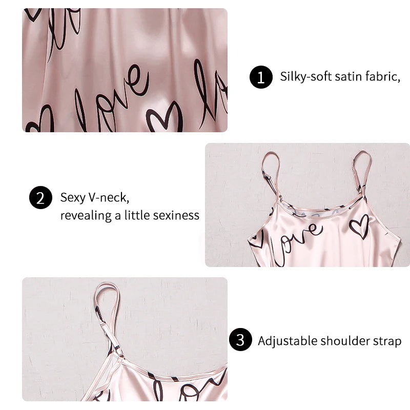 Ensemble Pyjama en Satin Sexy