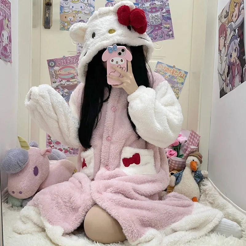 Peignoir en Velours d'hiver