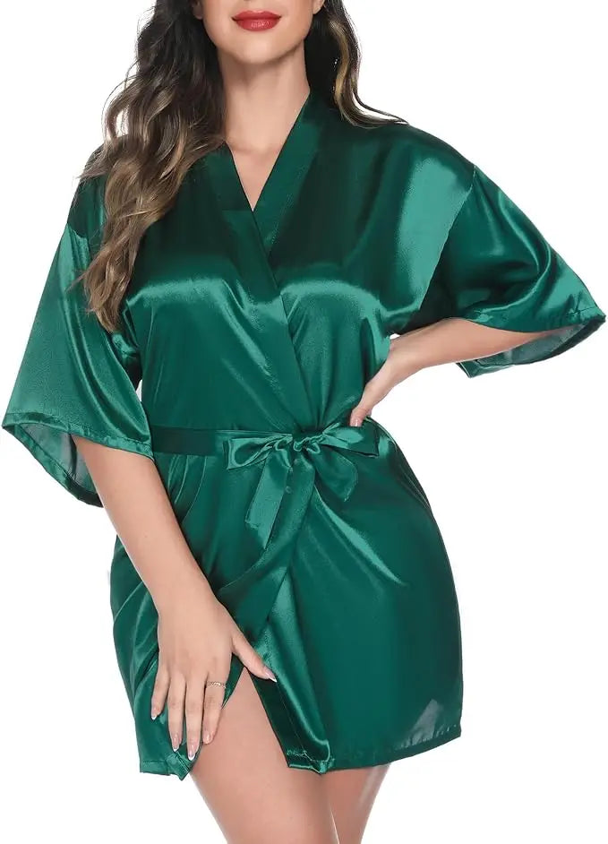 Peignoir en Satin de Mariée