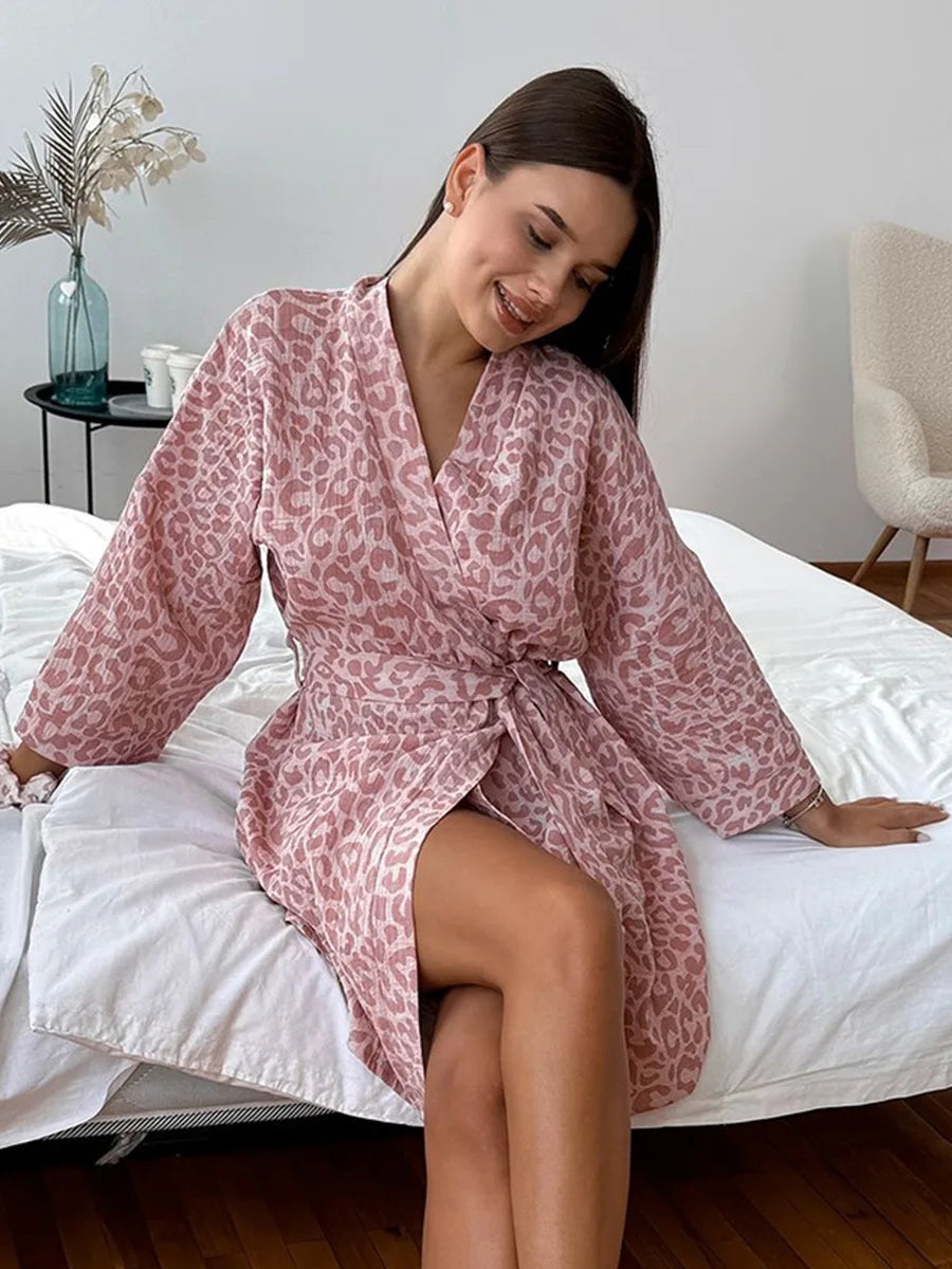 Ensemble Pyjama en Coton Léopard