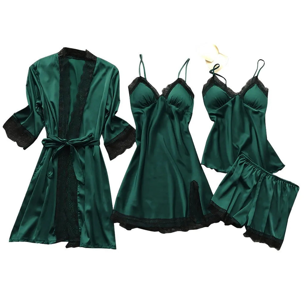 Ensemble Pyjama en Dentelle Col en V Sexy