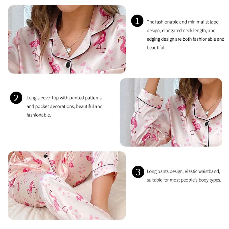 Ensemble Pyjama en Satin Automne/hiver