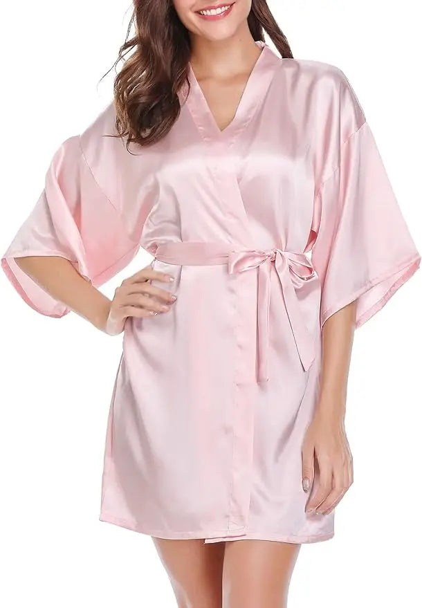 Peignoir en Satin de Mariée